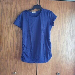 NEW ! Bearsland Women Blue Short Sleeve Shirt Dark Blue SzXXL